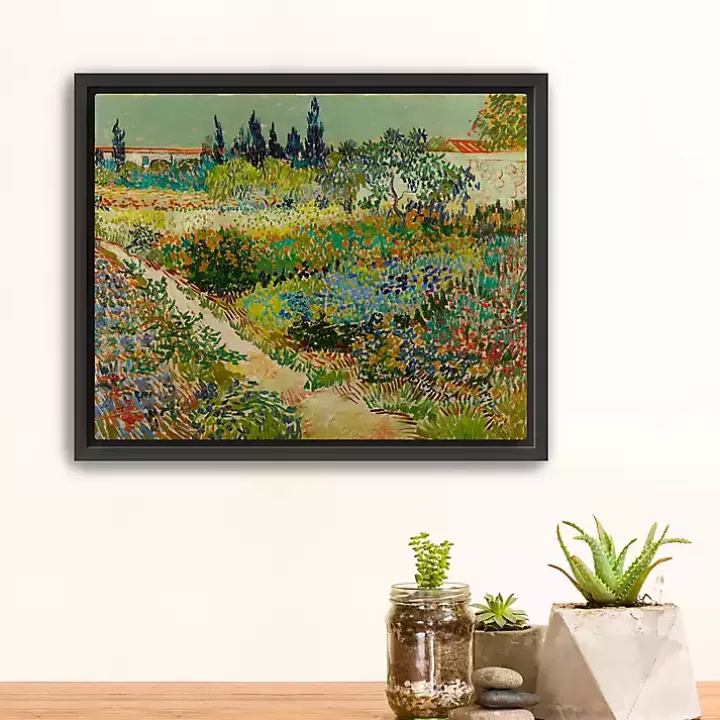 Hot Flowering Garden Path Canvas Art Print, 22x18 in. Canvas Art