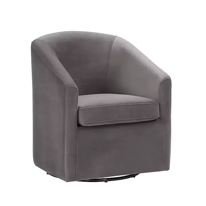 Sale Fog Velvet Swivel Barrel Accent Chair Accent Chairs
