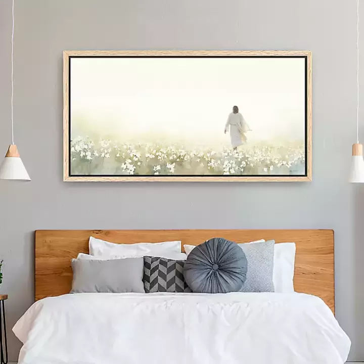 Store Follow Me Framed Canvas Art Print, 30x60 Canvas Art