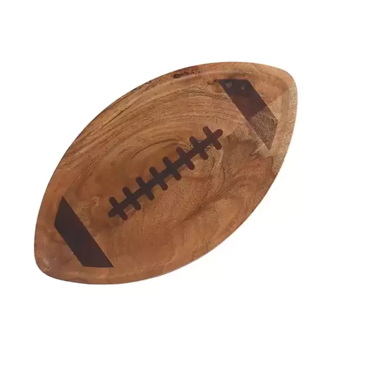 Discount Football Shaped Acacia Wood Serving Board Serving & Entertaining