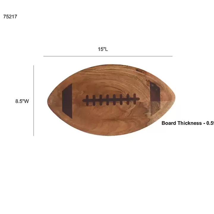 Discount Football Shaped Acacia Wood Serving Board Serving & Entertaining