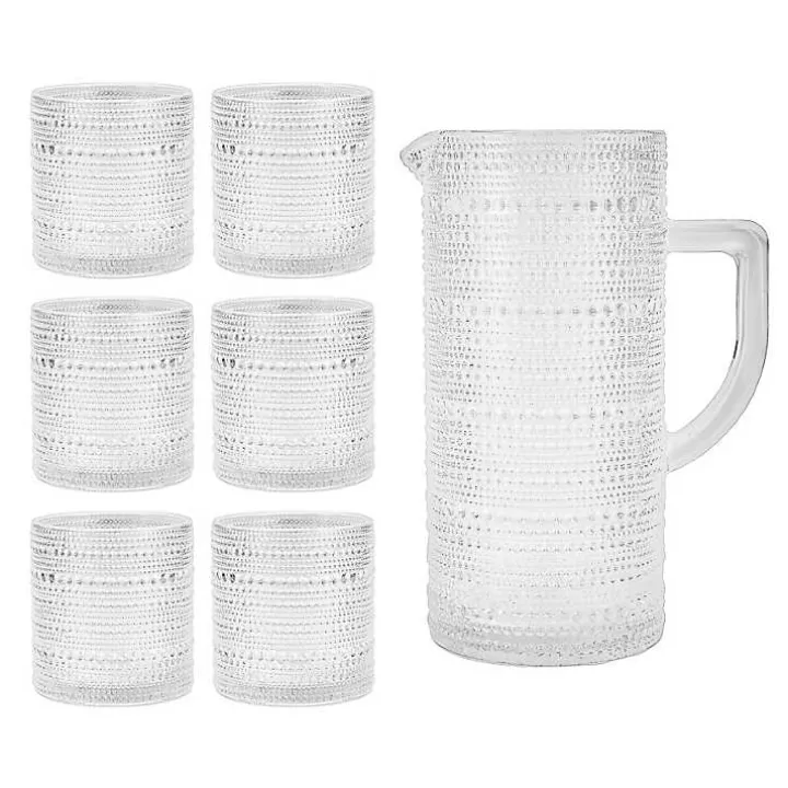 Hot Fortessa Bead Glasses and Pitcher, Set of 7 Glassware & Drinkware