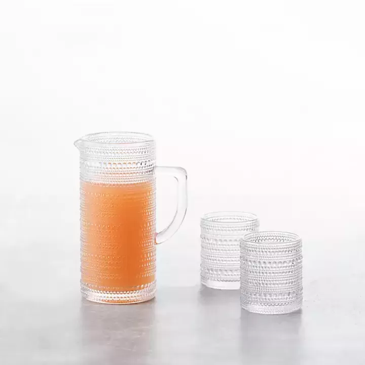 Hot Fortessa Bead Glasses and Pitcher, Set of 7 Glassware & Drinkware