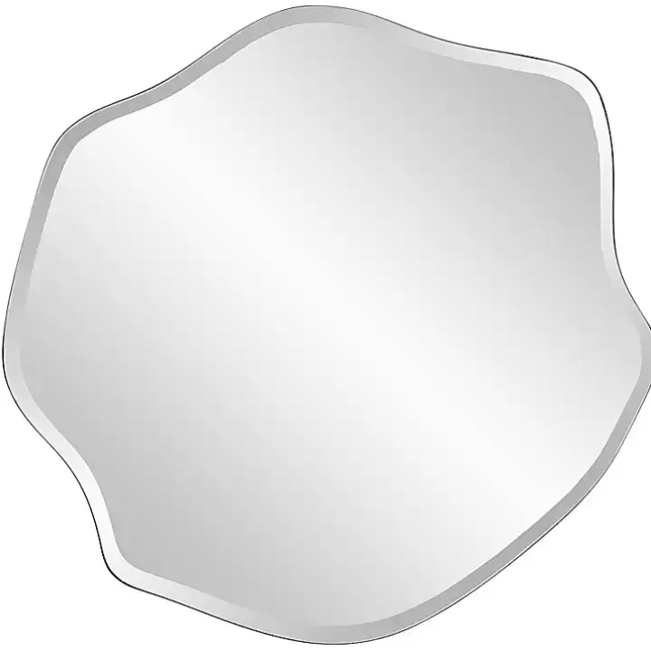 Online Frameless Beveled Wavy Wall Mirror Decorative Mirrors