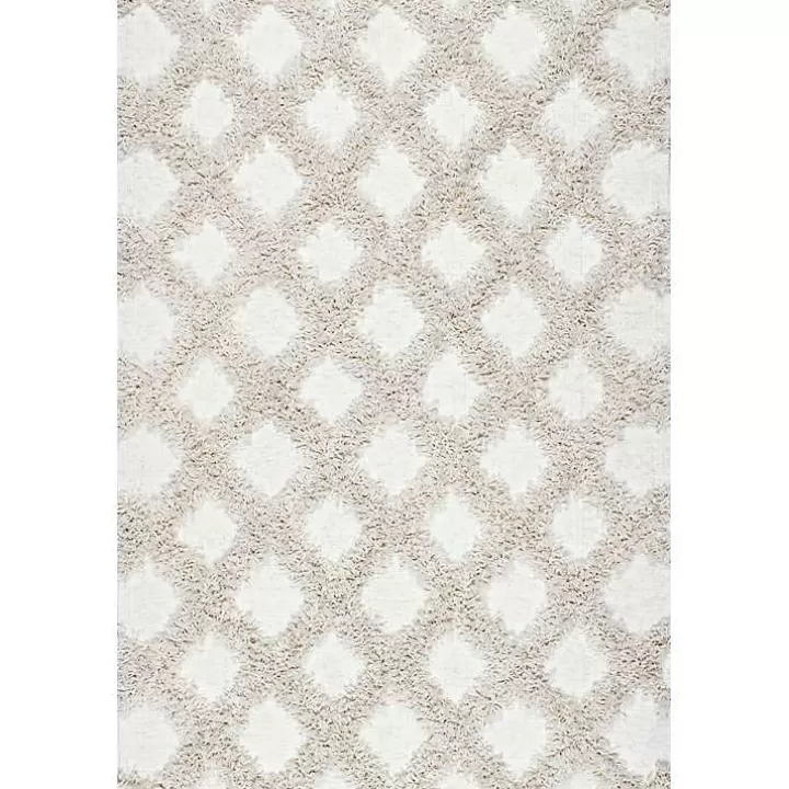 Fashion Francis Shaggy Diamond Trellis Area Rug, 5x8 Area Rugs