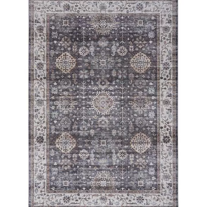 Clearance Fulton Charcoal Medallion Area Rug, 5x7 Area Rugs