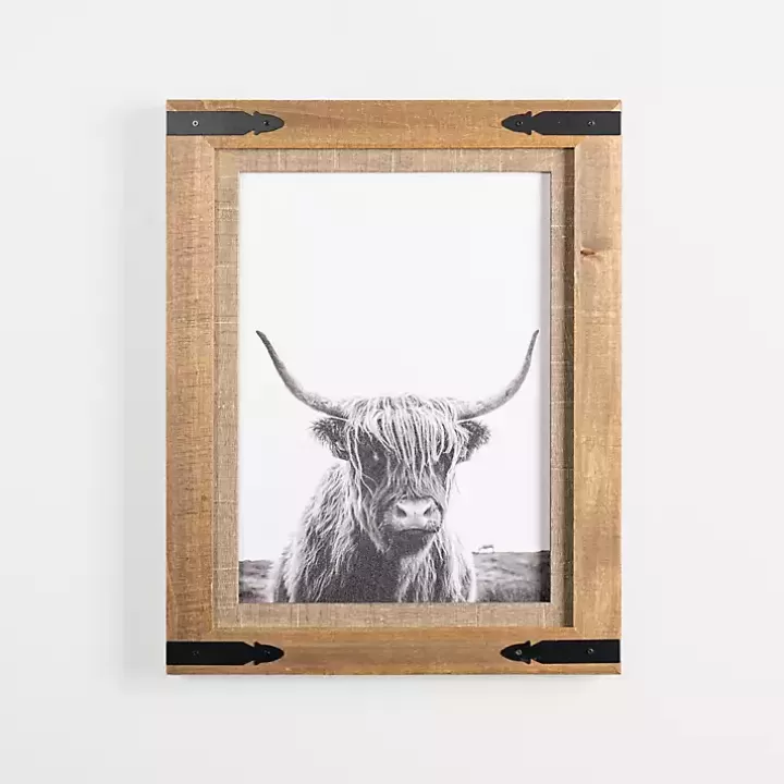 Outlet Furry Highland Cow Framed Art Print Framed Art