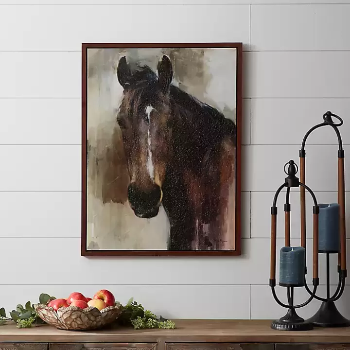 Hot Gazing Horse Framed Cavnas Art Print Canvas Art