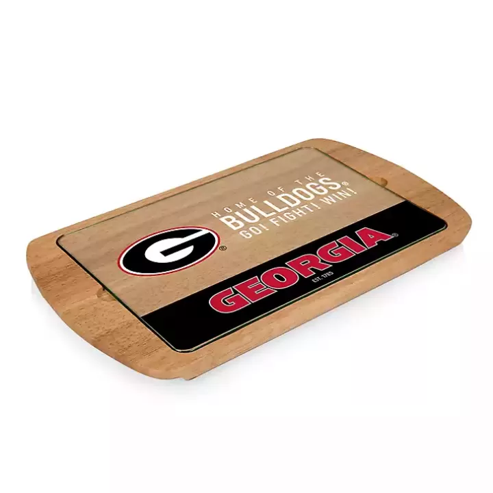 Store Georgia Bulldogs Wood and Glass Serving Board Serving & Entertaining