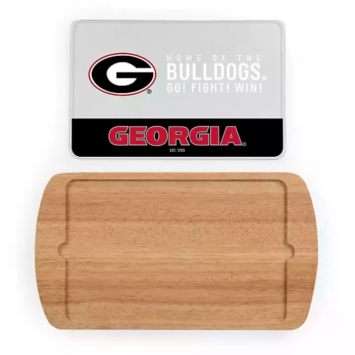 Store Georgia Bulldogs Wood and Glass Serving Board Serving & Entertaining