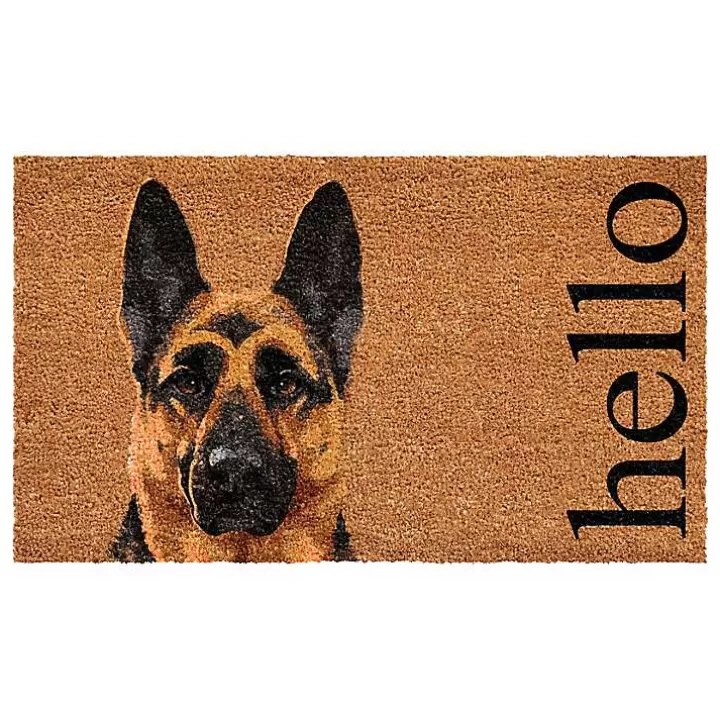 Cheap German Shepherd Hello Doormat Doormats