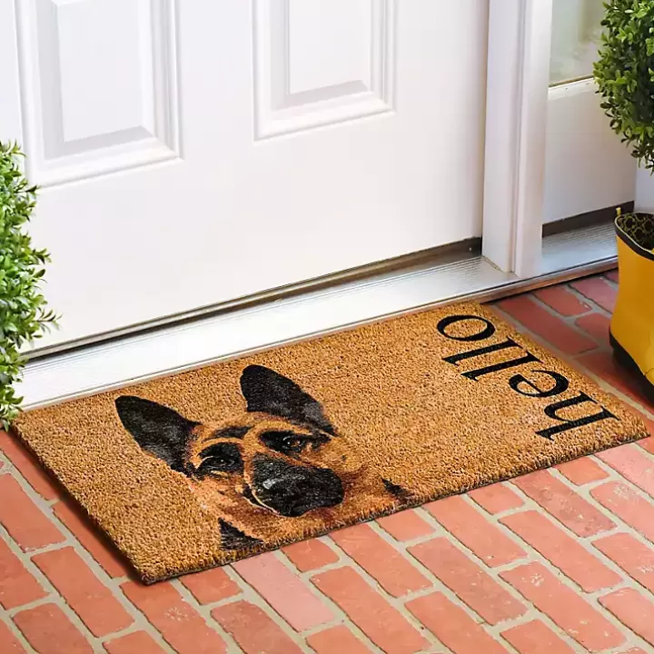 Cheap German Shepherd Hello Doormat Doormats