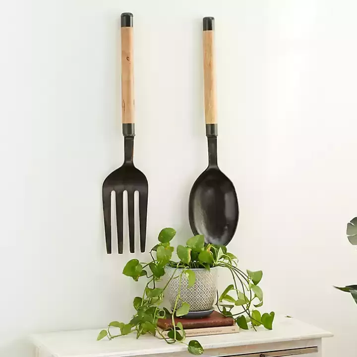 Best Giant 2-pc. Spoon And Fork Wall Sculptures Wall Plaques