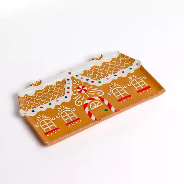 Discount Gingerbread House Serving Platter Serving & Entertaining