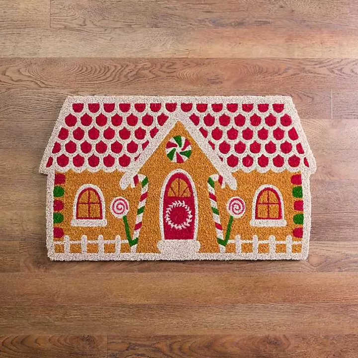 New Gingerbread House Shaped Doormat Doormats