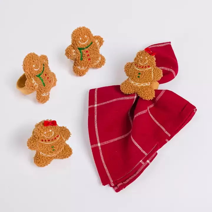 Shop Gingerbread Napkin Rings, Set of 4 Table Linens