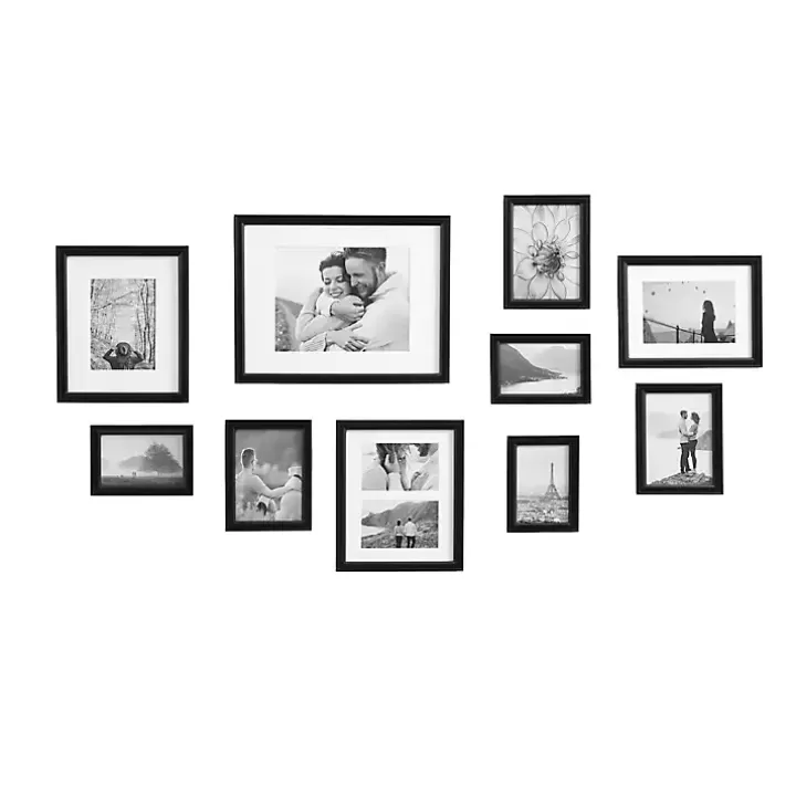 Clearance Glam Black 10-pc. Gallery Wall Frame Set Gallery Wall Frames