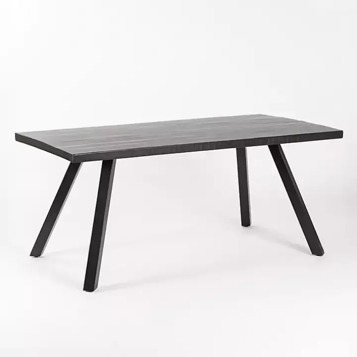 Discount Glenn Midnight Wood Rectangular Dining Table Dining Tables