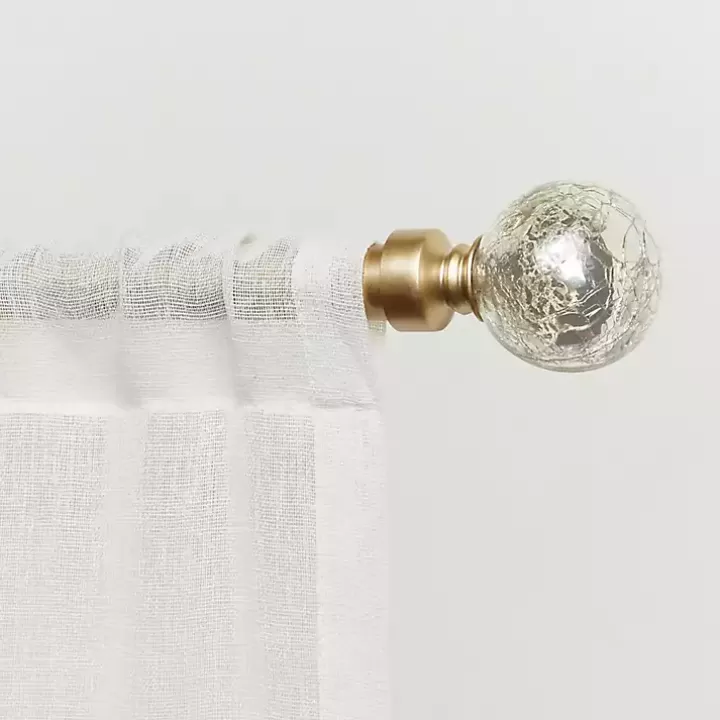 Clearance Gold Aged Mercury Sphere Curtain Rod, 72 in. Curtain Rods & Hardware