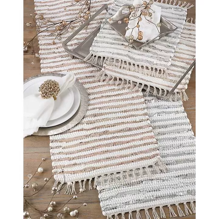 Hot and Leather Woven Placemats, Set of 4 Table Linens
