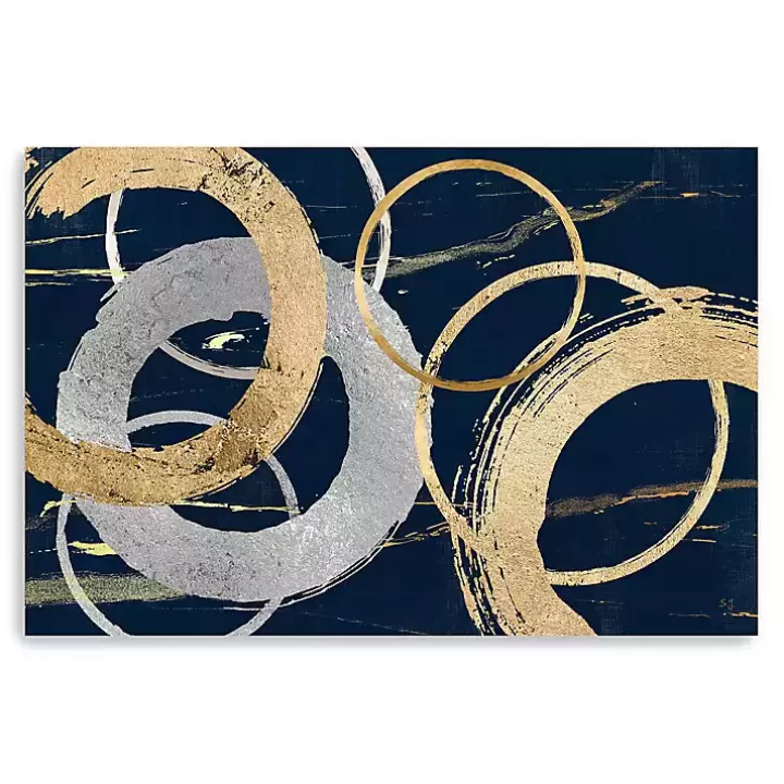 Outlet Gold and Silver Rings Canvas Art Print, 48x32 in. Canvas Art