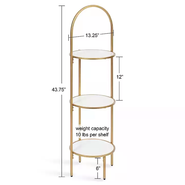 Shop Gold Arched 3-Tier Plant Stand Planters