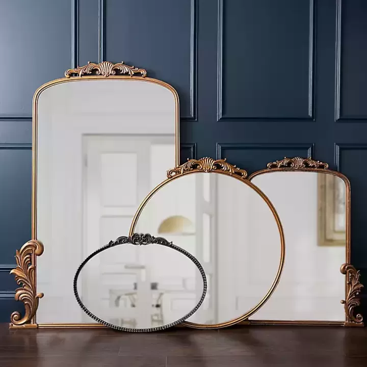 Cheap Gold Bordeaux Ornate Scroll Mirror Decorative Mirrors