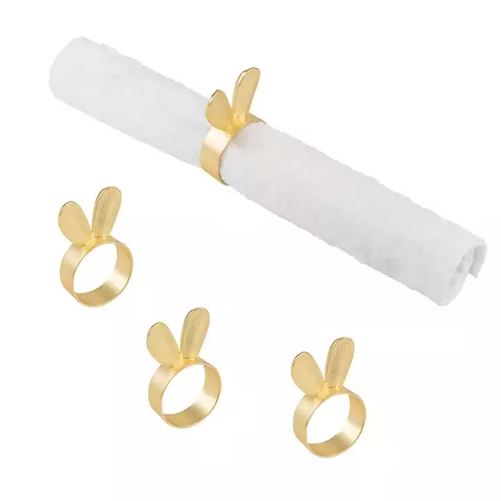 Cheap Bunny Ear Napkin Rings, Set of 4 Kitchen Accessories