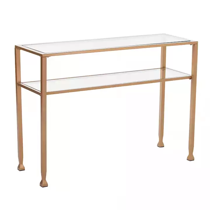 Discount Metal and Tempered Glass Console Table Console Tables
