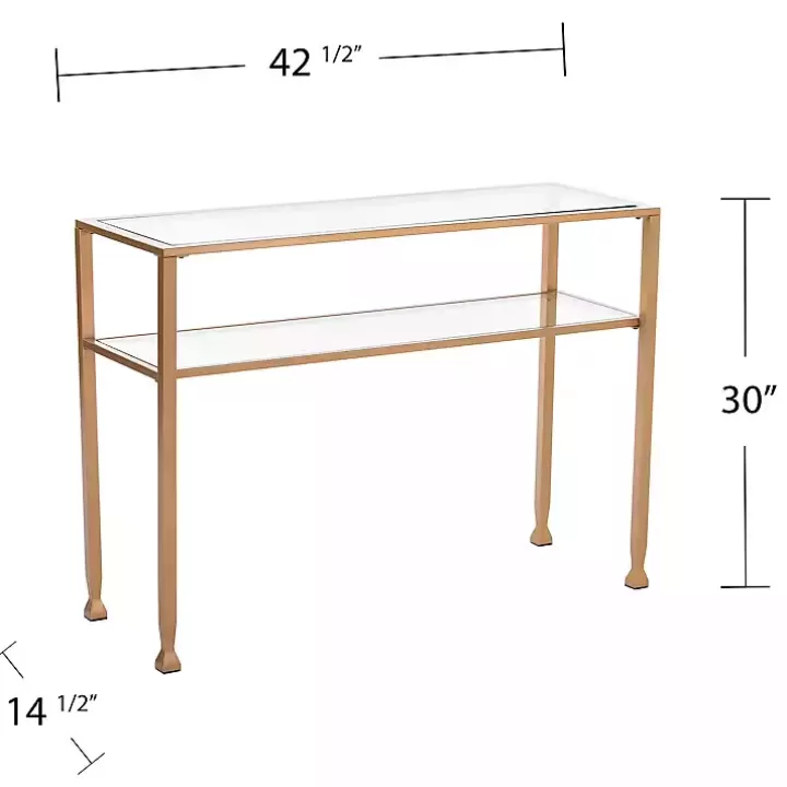 Discount Metal and Tempered Glass Console Table Console Tables