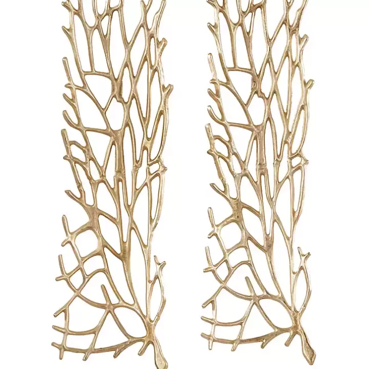 Cheap Metal Coral Panel Wall Plaques, Set of 2 Wall Plaques