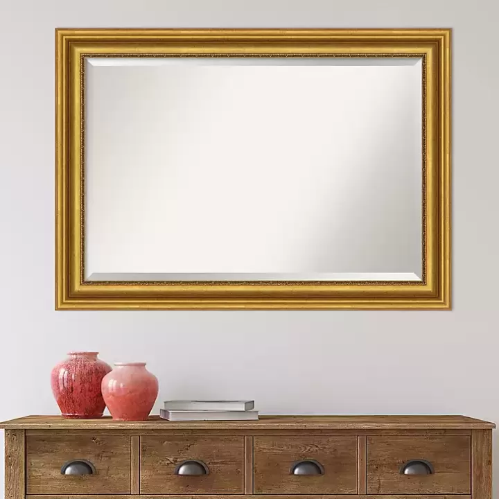 Online Gold Patina Scalloped Frame Beveled Mirror Decorative Mirrors
