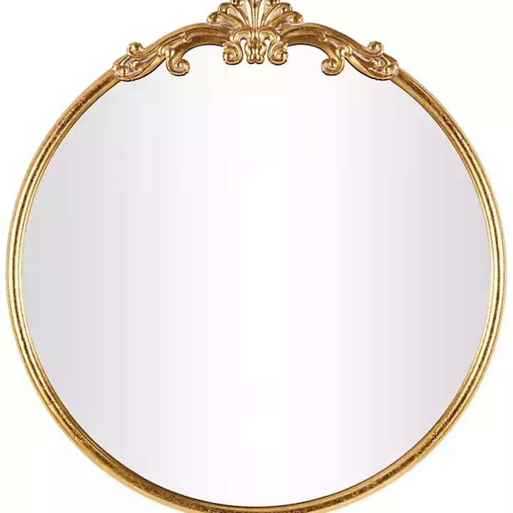 Online Gold Round Baroque Wall Mirror Decorative Mirrors