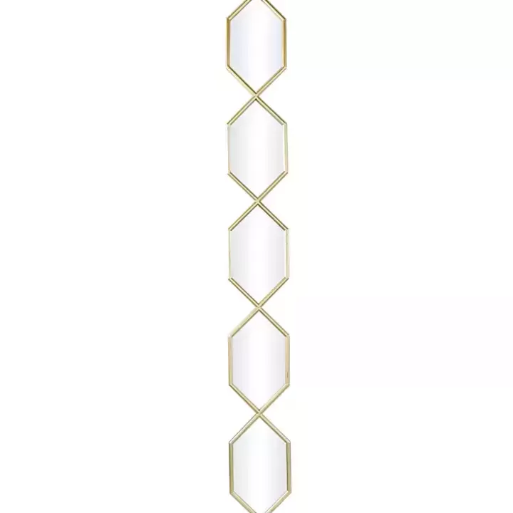 Clearance Slim Stacked Hexagons Wall Mirror Decorative Mirrors
