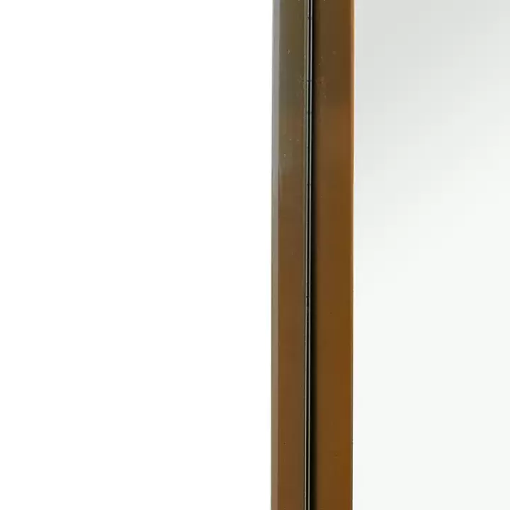 Clearance Gold Thin Iron Frame Curved Corner Mirror Decorative Mirrors
