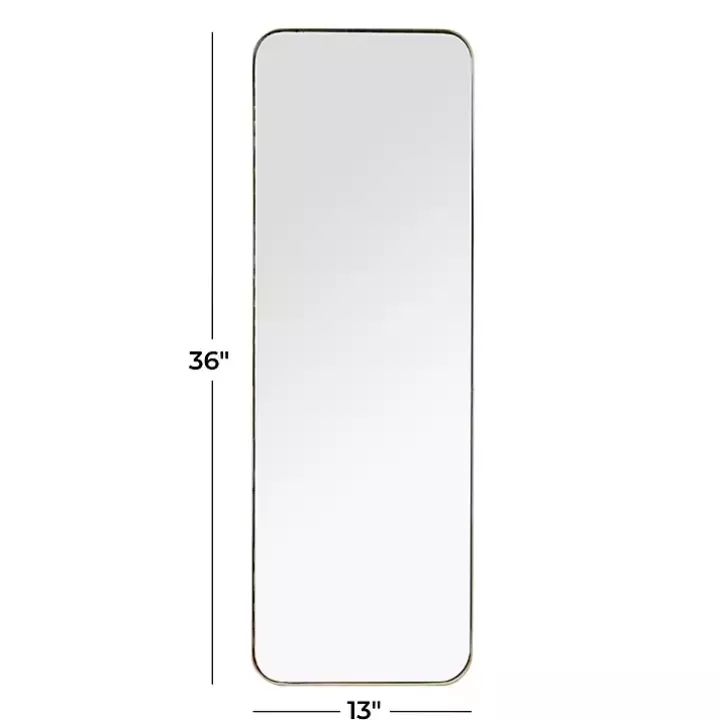 Clearance Gold Thin Iron Frame Curved Corner Mirror Decorative Mirrors