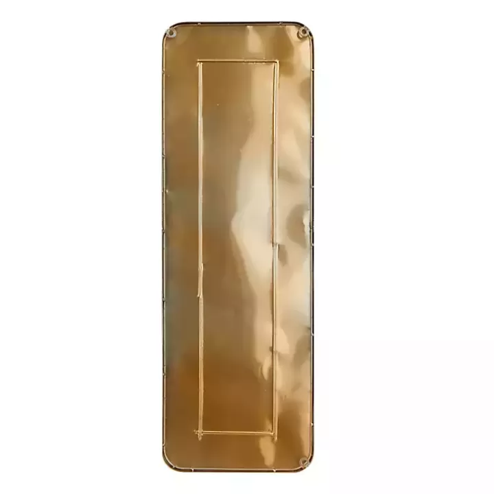 Clearance Gold Thin Iron Frame Curved Corner Mirror Decorative Mirrors