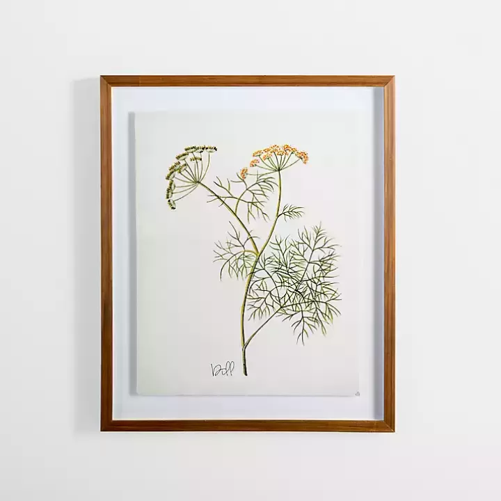 Clearance Golden Leaves Herbs Dill Framed Art Print Framed Art