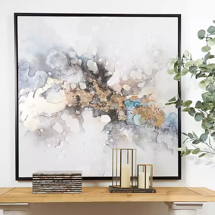Discount Golden Watercolor Framed Canvas Art Print Canvas Art