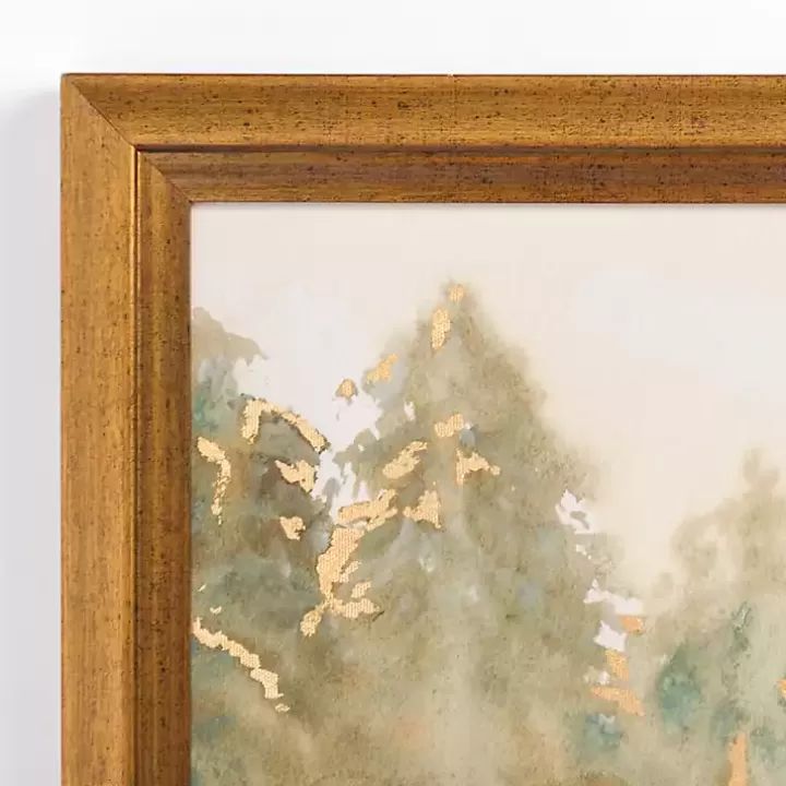 Shop Golden Watercolor Treeline Framed Canvas Art Print Canvas Art