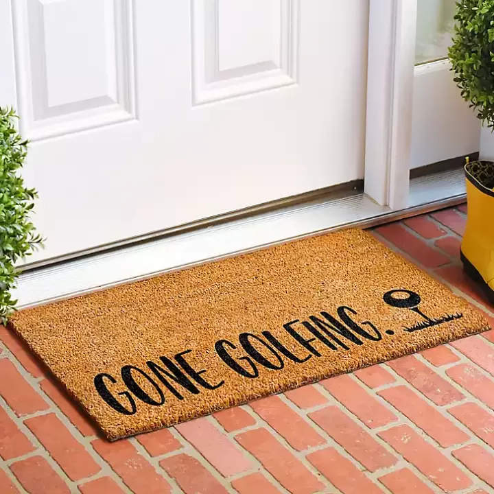 Hot Gone Golfing Coir Doormat Doormats