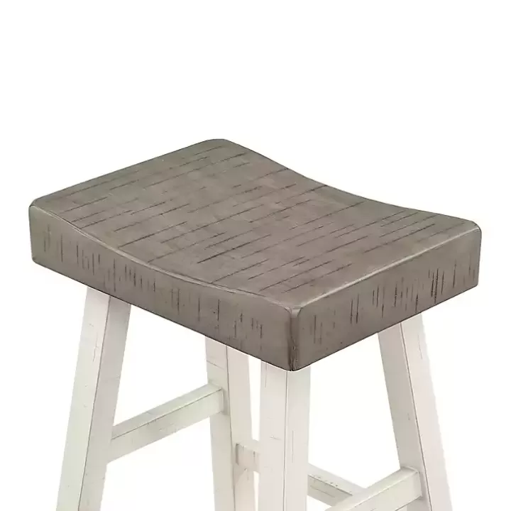 Clearance & White Wood Bar Stools, Set of 2 Bar Stools & Counter Height Stools