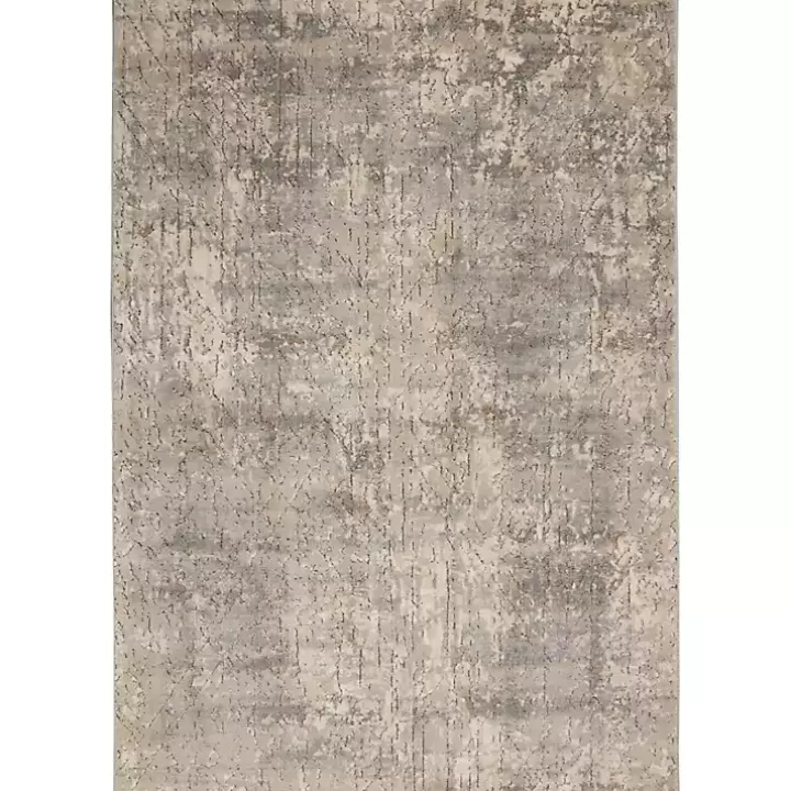 Hot Gray and Beige Tally Textured Area Rug, 5x7 Area Rugs