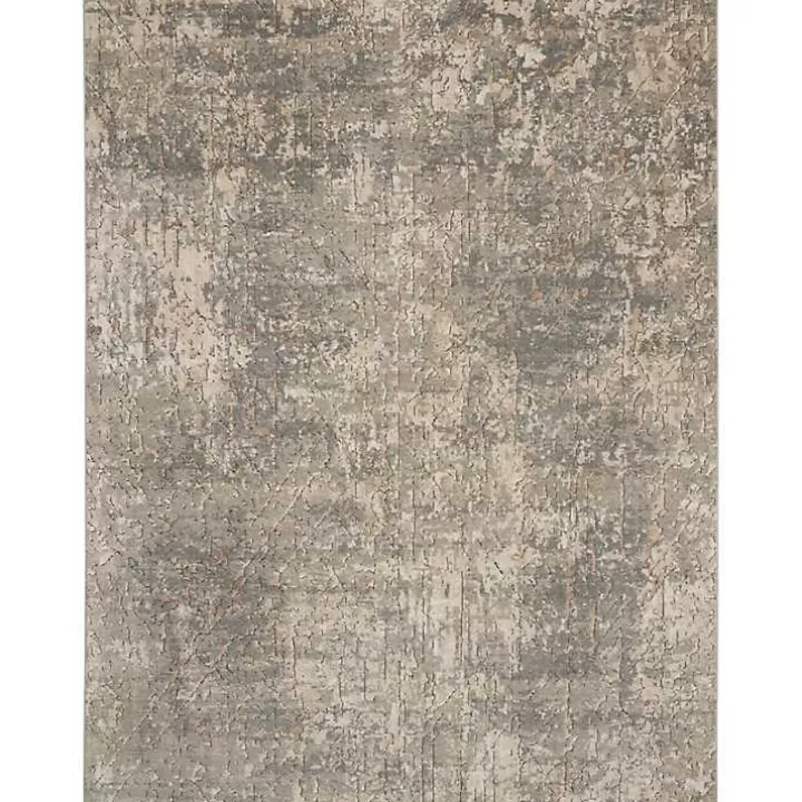 Outlet Gray and Beige Tally Textured Area Rug, 7x9 Area Rugs