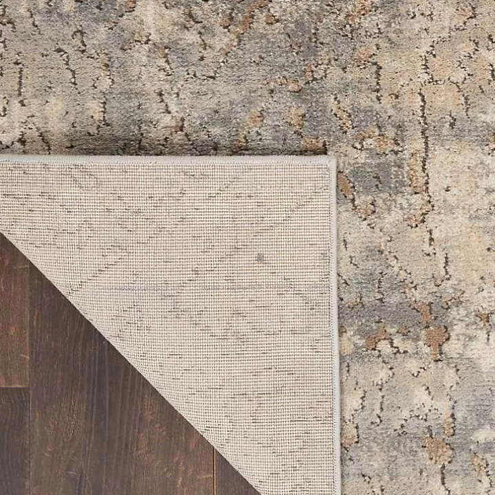 Outlet Gray and Beige Tally Textured Area Rug, 7x9 Area Rugs