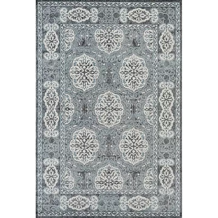 Discount Gray and Blue Alex Area Rug, 5x7 Area Rugs