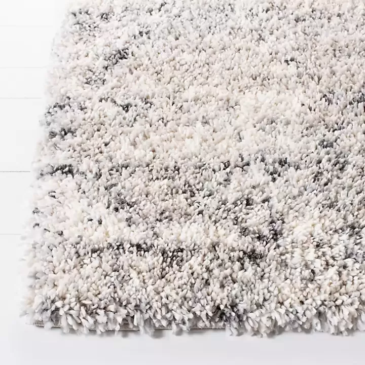 Online Gray and Ivory Fontana Shag Area Rug, 6x6 Area Rugs
