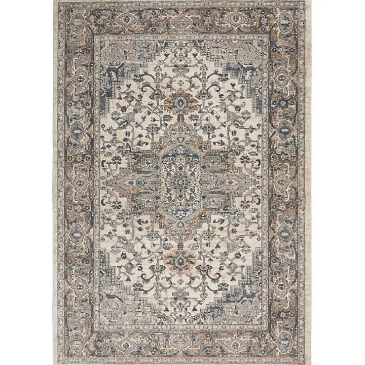 Online and Ivory Nadia Medallion Area Rug, 4x6 Area Rugs