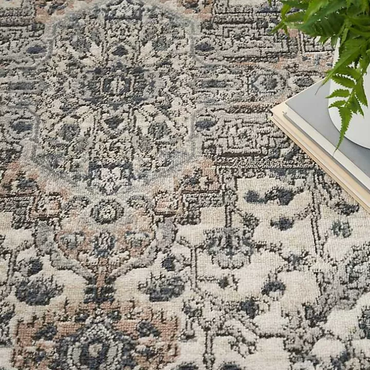 Outlet and Ivory Nadia Medallion Area Rug, 5x7 Area Rugs