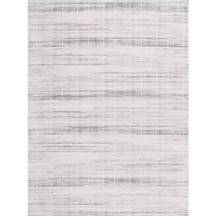 Flash Sale Gray and Ivory Whisper Striated Area Rug, 8x10 Area Rugs